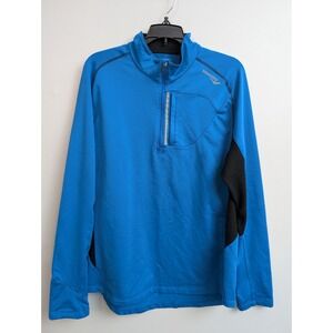 C8 Saucony Mens L Blue Long Sleeve Quarter Zip running